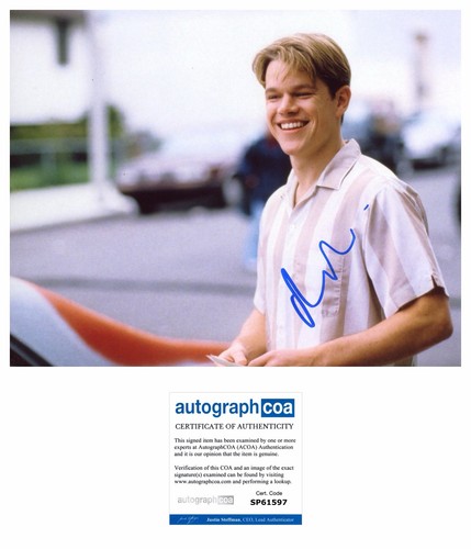 Matt damon signed - damon, good